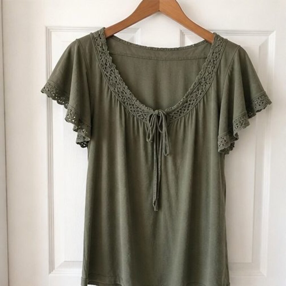 Olive Button Blouse